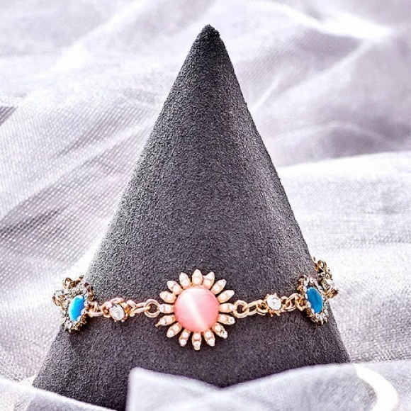 ❤️gorgeous multicolor gemstone flower bracelet - Picture 4 of 5